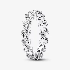 Bague éternité Cœurs Alignés Pandora - 193103C01 (image pour) Bague éternité Cœurs Alignés Pandora - 193103C01