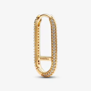 (image pour) Boucle d'oreille simple à maillon pavé prolongé Pandora ME - 262796C01