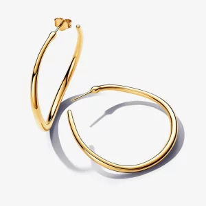(image pour) Boucles d'oreilles à anneaux ouverts de 42 mm à forme organique Pandora - 263299C00