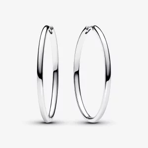 Boucles d'oreilles à anneaux porte-charmes Pandora Moments 40 mm - 293336C00 (image pour) Boucles d'oreilles à anneaux porte-charmes Pandora Moments 40 mm - 293336C00