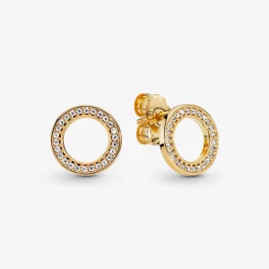 (image pour) Boucles d'oreilles à clous Cercle Étincelant Pandora - 268649C01