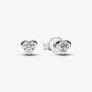 (image pour) Boucles d'oreilles Cœur en Diamant de Culture Talisman Pandora 0,30 carat Poids Total Argent Sterling - 293111C01