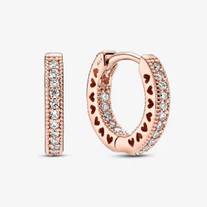 (image pour) Boucles d'oreilles cœurs pavés Pandora - 286317C01