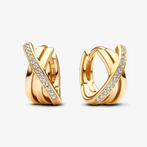 (image pour) Boucles d'oreilles Pandora Crossover Pavé - 263150C01