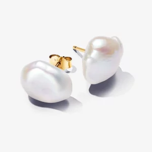 (image pour) Boucles d'oreilles à perles de culture d'eau douce traitées baroques Pandora - 263309C01