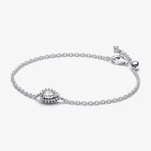 (image pour) Bracelet Chaîne Halo Poire Étincelante Pandora - 593001C01