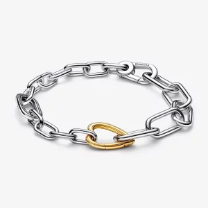 Bracelet Pandora ME à maillons ouvrants en forme de cœur deux tons - 562527C00 (image pour) Bracelet Pandora ME à maillons ouvrants en forme de cœur deux tons - 562527C00
