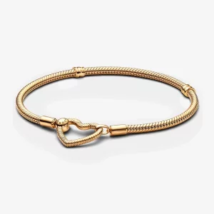 Bracelet Serpent Chaîne Cœur Fermoir Pandora Moments - 559539C00 (image pour) Bracelet Serpent Chaîne Cœur Fermoir Pandora Moments - 559539C00