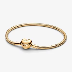 Bracelet Serpent à Fermoir en Forme de Cœur Pandora Moments - 563050C00 (image pour) Bracelet Serpent à Fermoir en Forme de Cœur Pandora Moments - 563050C00