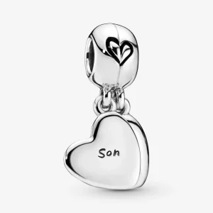 (image pour) Charm Cœur Scindé Mère et Fils Suspendu Pandora - 797777EN16