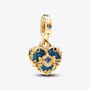 (image pour) Charm Double À Pendentifs Carrosse de Cendrillon Disney et Cœur - 763072C01