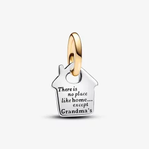 Charm pendent maison de grand-mère deux tons Pandora - 763205C00 (image pour) Charm pendent maison de grand-mère deux tons Pandora - 763205C00