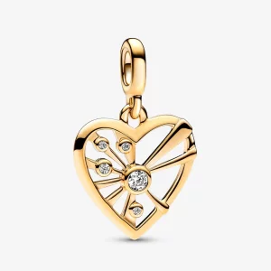 Charm pendentif Cœur et rayons Pandora - 762691C01 (image pour) Charm pendentif Cœur et rayons Pandora - 762691C01