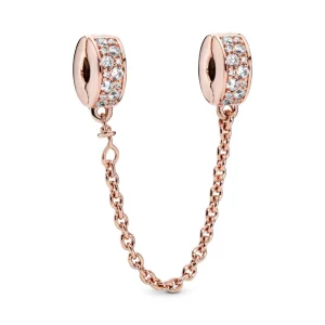 (image pour) Charme Clip à Chaîne de Sécurité Pavé Transparent Pandora - 786322CZ