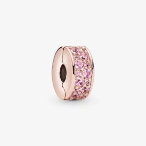 (image pour) Charme à clip Pavé Rose Pandora - 781817PCZ