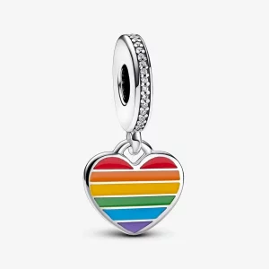 (image pour) Charme à Cœur Arc-en-Ciel Pendant Pandora Pride - 792017CZ_E029