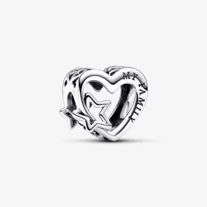 (image pour) Charme Cœur et Étoile Famille Ajouré Pandora - 792829C00