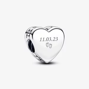 (image pour) Charme Cœur Gravable Pandora - 792015