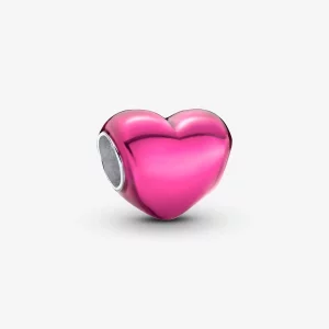 (image pour) Charme Cœur Rose Métallisé Pandora - 793337C03