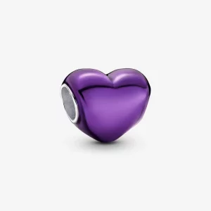 (image pour) Charme Cœur Violet Métallisé Pandora - 793337C01