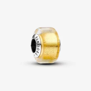 Charme Mini Murano en Verre Doré Pandora - 793353C00 (image pour) Charme Mini Murano en Verre Doré Pandora - 793353C00