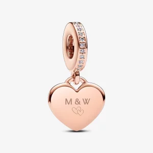 Charme pendentif cœur personnalisable Pandora - 788761C01 (image pour) Charme pendentif cœur personnalisable Pandora - 788761C01