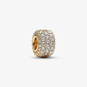 (image pour) Charme Triple Rangée Éclat Pavé Pandora - 762820C01