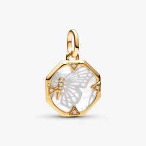 (image pour) Médaille Pandora ME Papillon Nacré avec Charme Pendentif - 763366C01