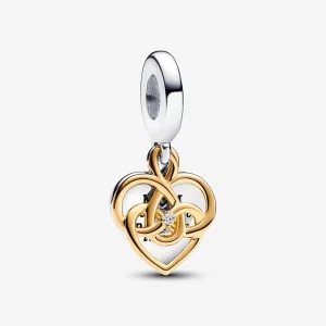 Pandora Charm Double Suspendu Personnalisable Maman en Diamant de Culture - 763237C01 (image pour) Pandora Charm Double Suspendu Personnalisable Maman en Diamant de Culture - 763237C01