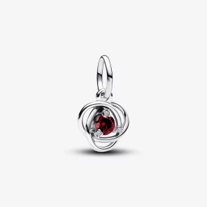 (image pour) Pandora Janvier Cercle Éternité Rouge Charm Pendant - 793125C01