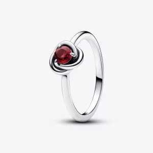 (image pour) Pandora Juillet Bague Cercle Éternité Rouge Véritable - 192993C07