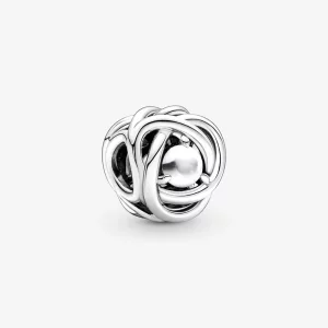 (image pour) Pandora June White Nacre Cercle Éternité Charm - 790064C04