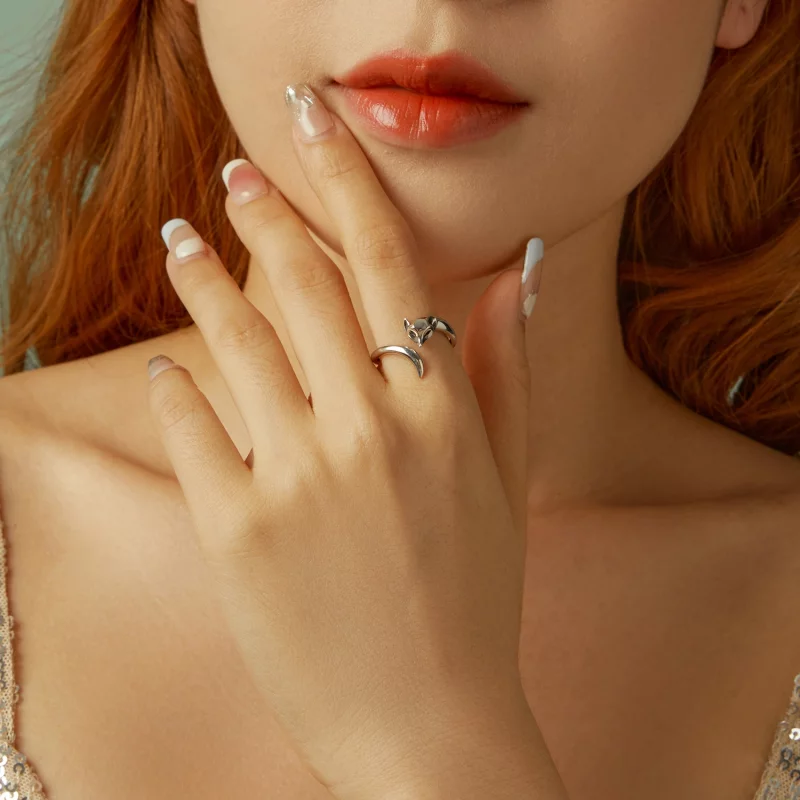 (image pour) Bague ouverte style PANDORA Renard - SCR1066-E - Afficher 3
