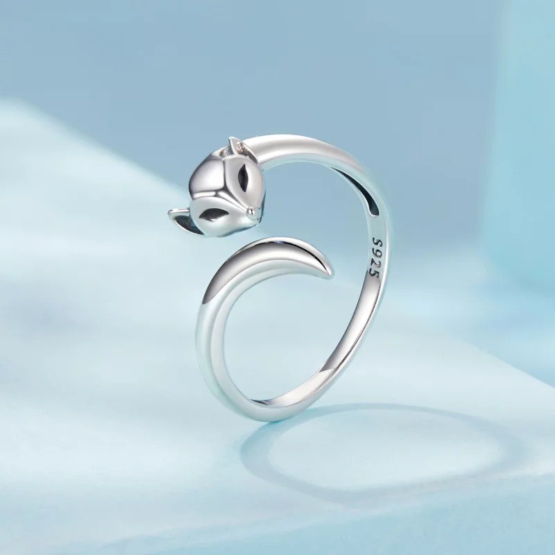 (image pour) Bague ouverte style PANDORA Renard - SCR1066-E - Afficher 2