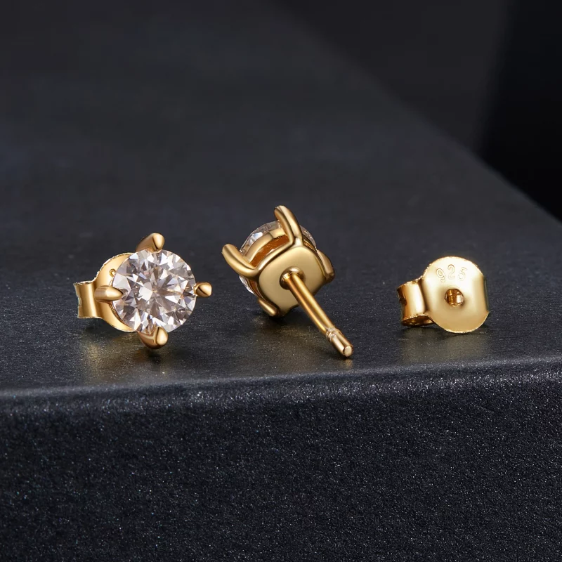 (image pour) Boucles d'oreilles PANDORA Style 0.5 ct Moissanite - MSE038-BM - Afficher 2