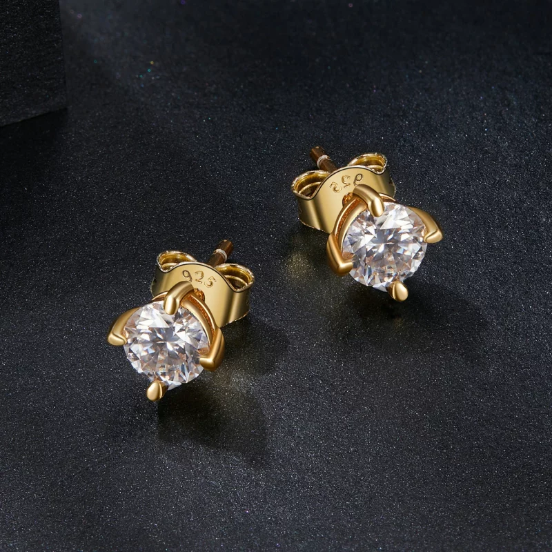 (image pour) Boucles d'oreilles PANDORA Style 0.5 ct Moissanite - MSE038-BM - Afficher 3