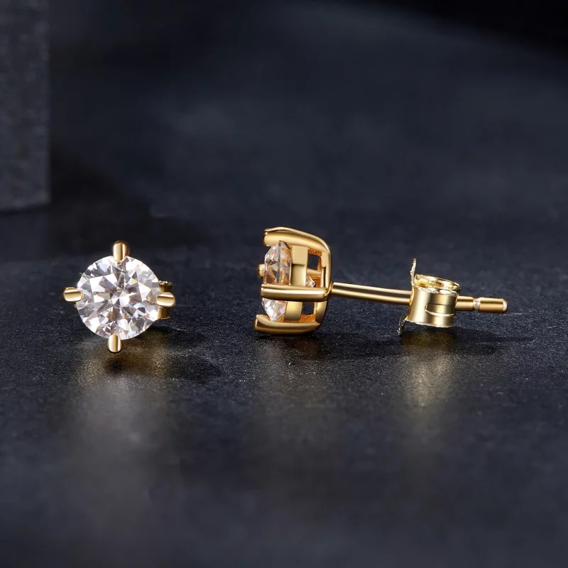(image pour) Boucles d'oreilles PANDORA Style 0.5 ct Moissanite - MSE038-BM - Afficher 4