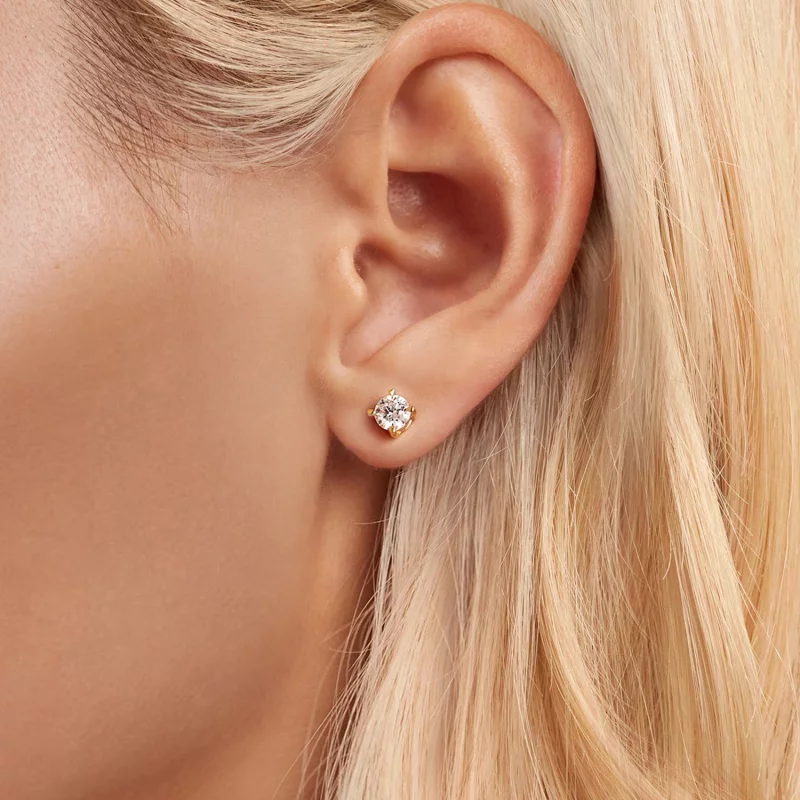 (image pour) Boucles d'oreilles PANDORA Style 0.5 ct Moissanite - MSE038-BM - Afficher 5