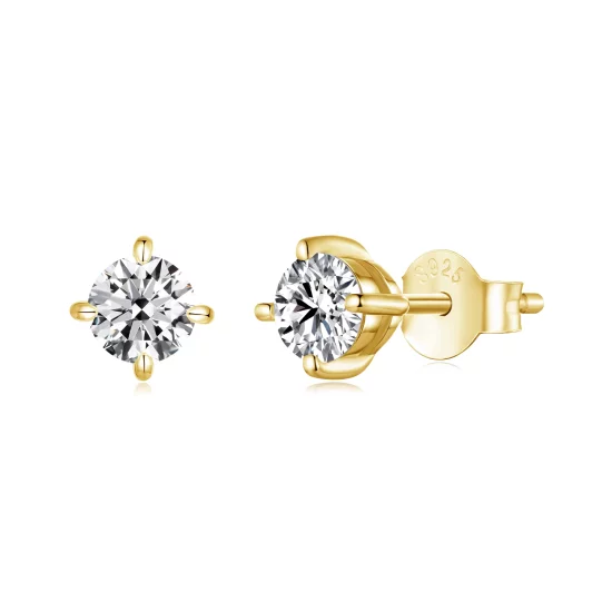 (image pour) Boucles d'oreilles PANDORA Style 0.5 ct Moissanite - MSE038-BM