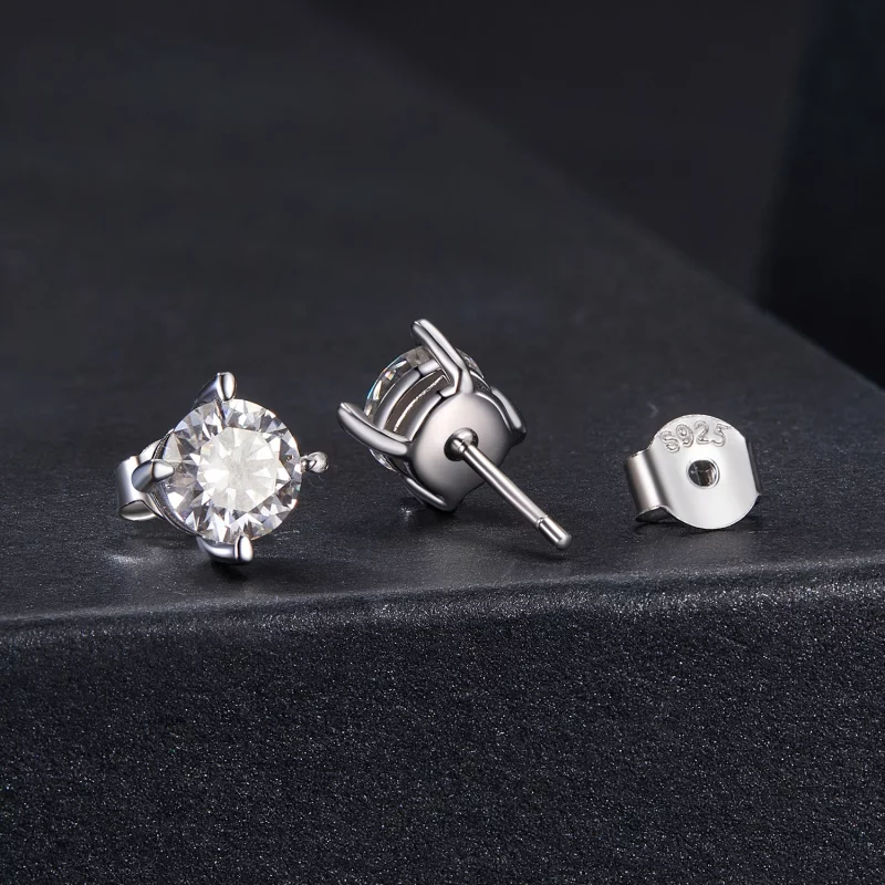 (image pour) Boucles d'oreilles PANDORA Style 0.5 ct Moissanite - MSE038-M - Afficher 2
