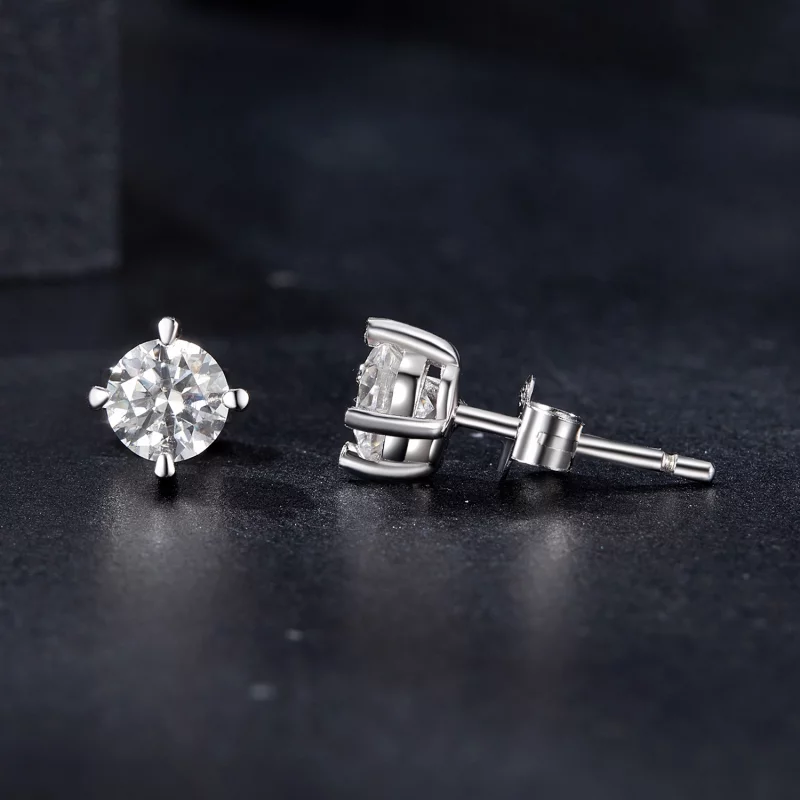 (image pour) Boucles d'oreilles PANDORA Style 0.5 ct Moissanite - MSE038-M - Afficher 4