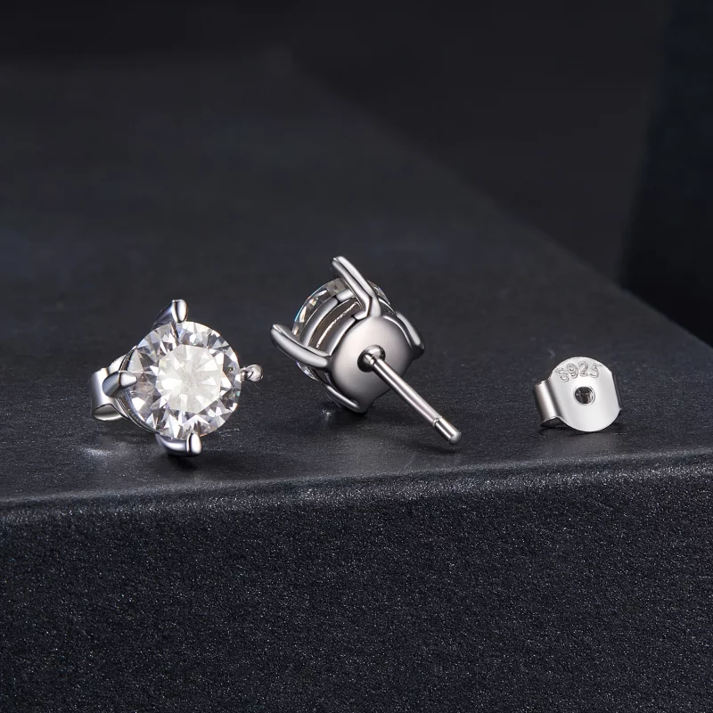 (image pour) Boucles d'oreilles PANDORA Style Moissanite 1 ct - MSE038-L - Afficher 2