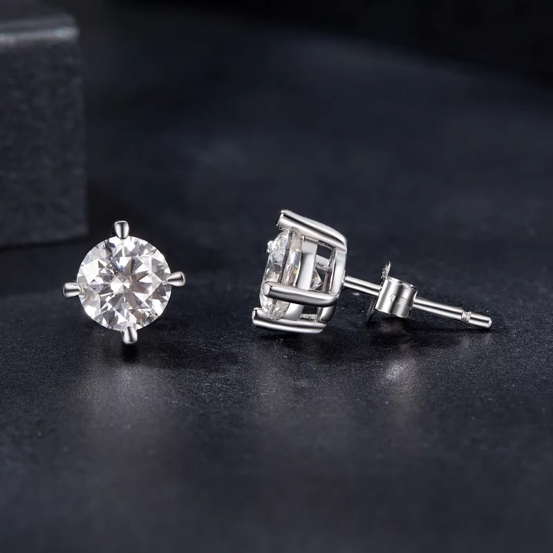 (image pour) Boucles d'oreilles PANDORA Style Moissanite 1 ct - MSE038-L - Afficher 4