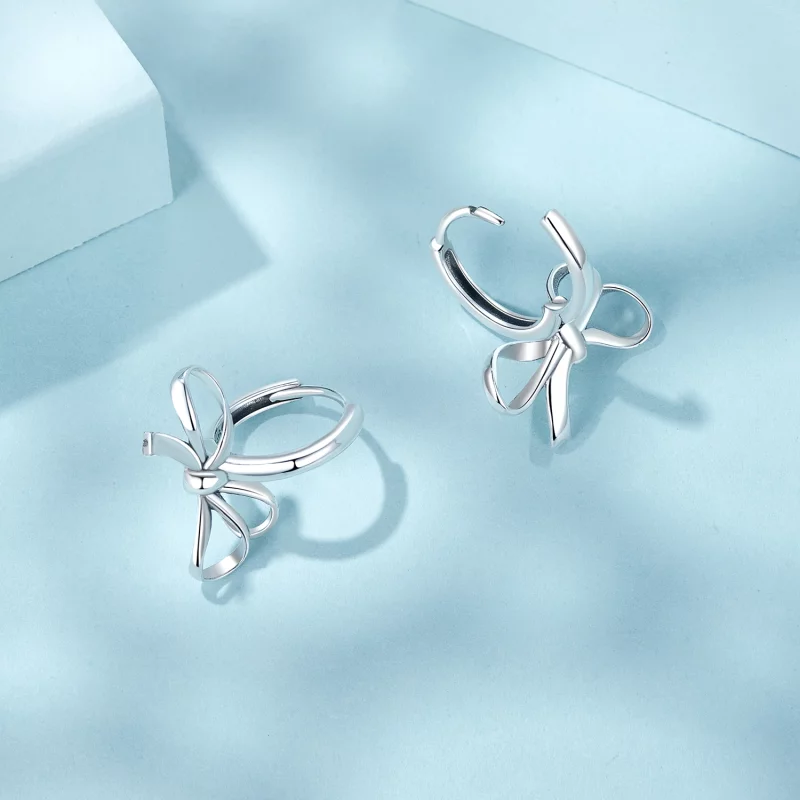 (image pour) Boucles d'oreilles style PANDORA en forme de nœud - SCE1752 - Afficher 6