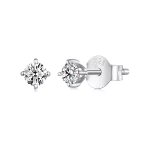 (image pour) Style Pandora Boucles d'oreilles clous en moissanite de 0,1 ct (Deux Certificats) - MSE038