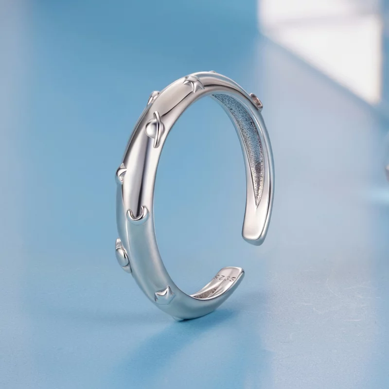 (image pour) Bague ouverte planète céleste Pandora en argent 925 oxydé - BSR692-E - Afficher 2