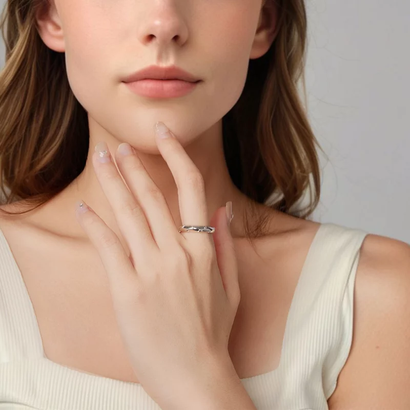 (image pour) Bague ouverte planète céleste Pandora en argent 925 oxydé - BSR692-E - Afficher 7