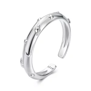 (image pour) Bague ouverte planète céleste Pandora en argent 925 oxydé - BSR692-E