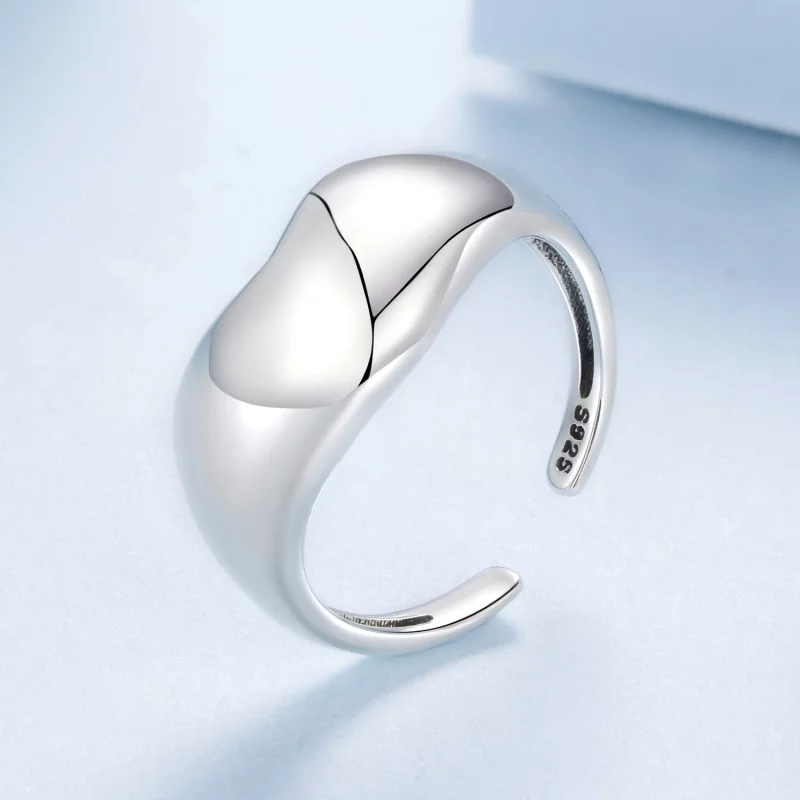 (image pour) Bague Cœur Ouverte Pandora Style en Argent 925 pour Femmes - Bijou d'Amour Oxydé - Afficher 2