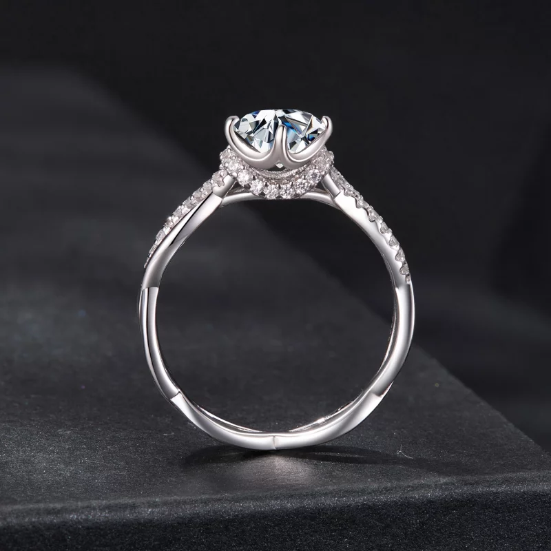 (image pour) Bague Infinity en Moissanite Style Pandora avec Certificat - MSR076 - Afficher 4